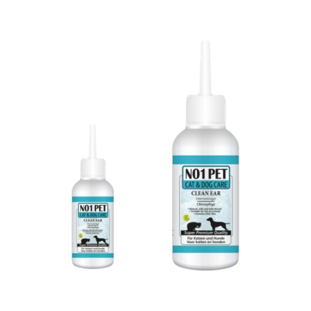 NO1PET Clean Ear Ohrenreiniger für Hunde & Katzen – sanfte Ohrpflege (50 ml / 200 ml)