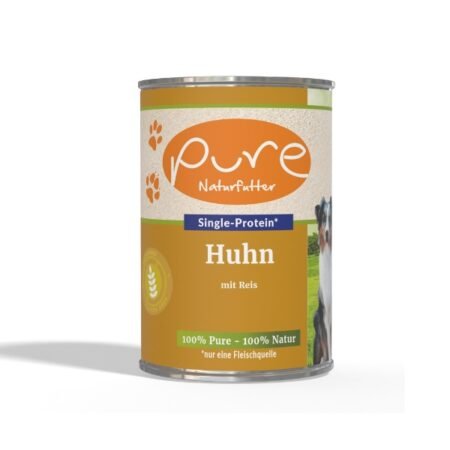 PURE Naturfutter Hundemenü Huhn & Reis