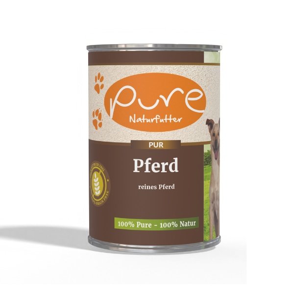 PURE Nassfutter Hundemenü Pferd PUR