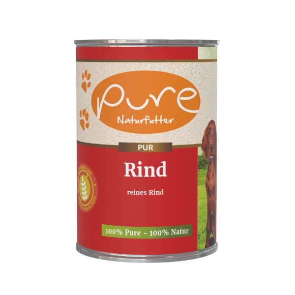 PURE Nassfutter Hund Rind PUR