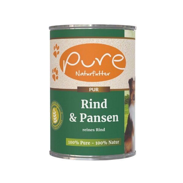 PURE Nassfutter Hund Rind & Pansen, Rind PUR