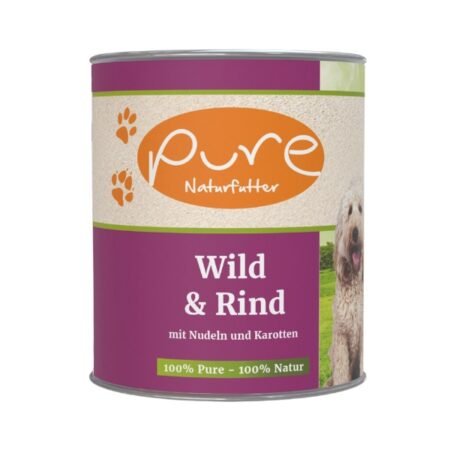 PURE Nassfutter Hund - Wild & Rind 800g