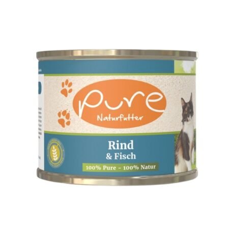 PURE Nassfutter Katzenmenü Rind & Fisch 195g