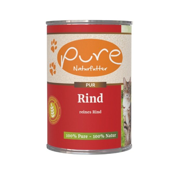 PURE Nassfutter Katzenmenü Rind PUR 400g