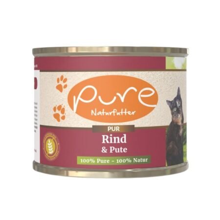 PURE Nassfutter Katzenmenü Rind & Pute 195g
