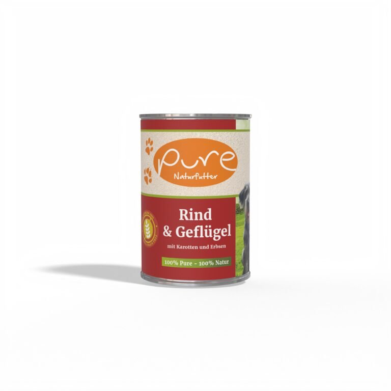 PURE Hundefutter Rind & Geflügel – Nassfutter