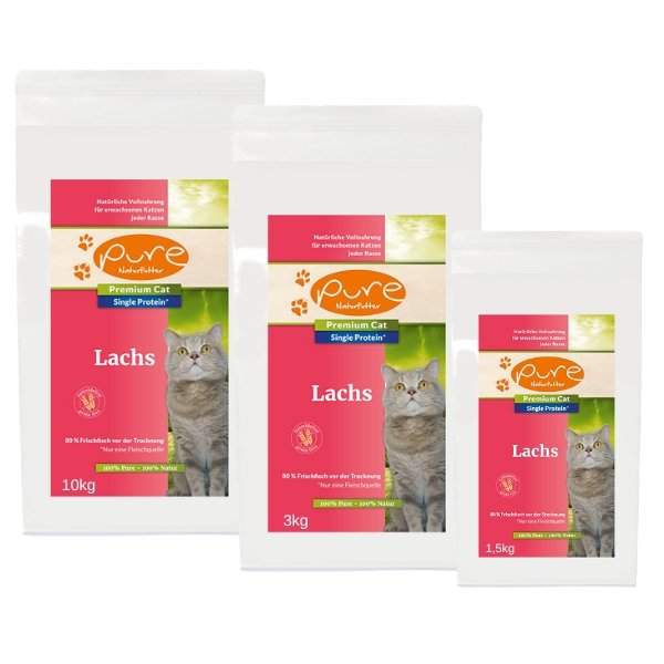 PURE Premium Cat Single-Protein Lachs – getreidefrei