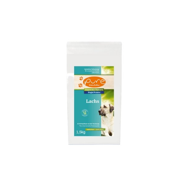 PURE Supreme Nature Lachs  Getreidefreies Single-Protein Hundefutter -  PURE Naturfutter