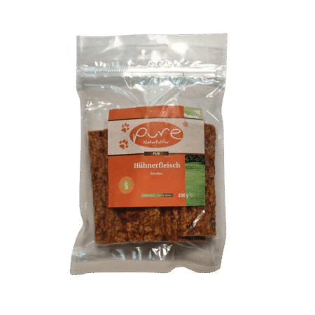 PURE Hühnerfleisch Streifen – natürlicher Hundesnack (200g)