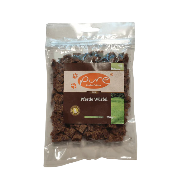 PURE Pferde Würfel mini – getreidefreier Hundesnack (200 g)