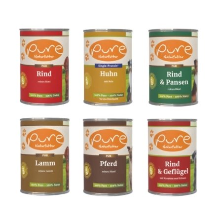 Pure Naturfutter Nassfutter – Starterset für Hunde